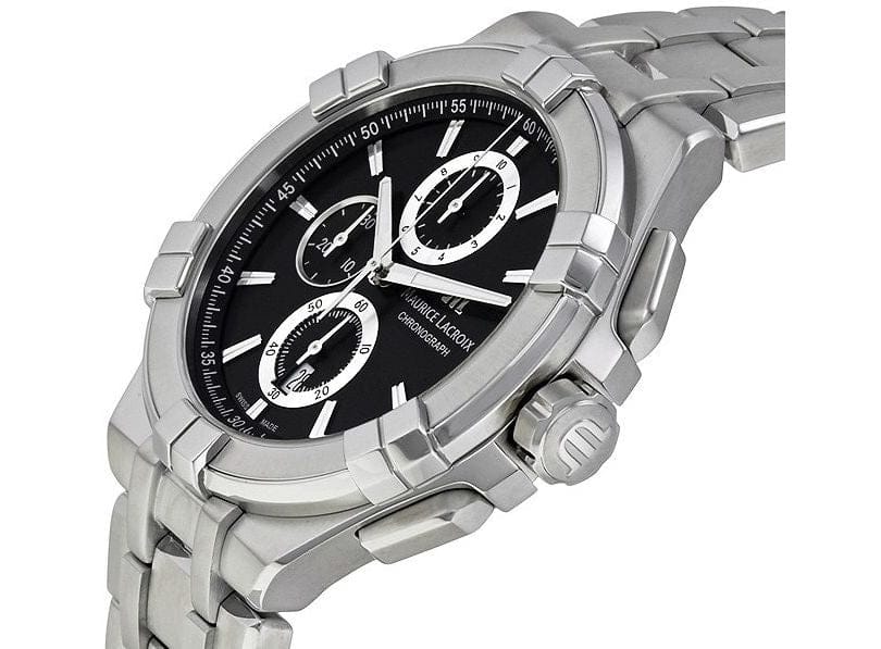 MAURICE LACROIX AIKON SILVER STAINLESS STEEL GREY DIAL CHRONOGRAPH