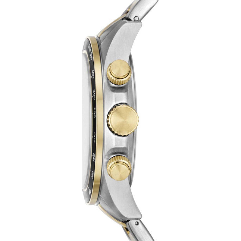 FOSSIL AUTOCOSS TWO-TONE STAINLESS STEEL GOLD DIAL COSMOGRAPH