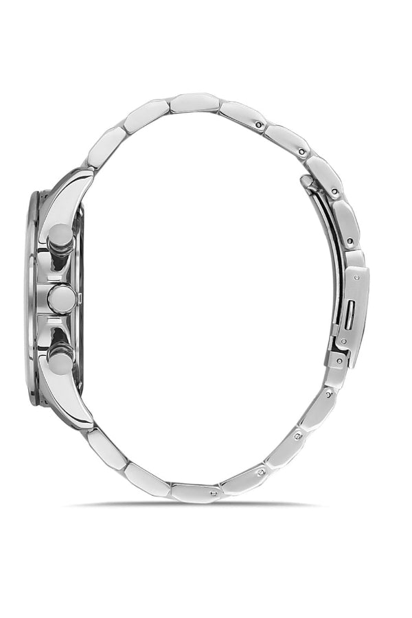 BIGOTTI MILANO SILVER STAINLESS STEEL BLACK DIAL