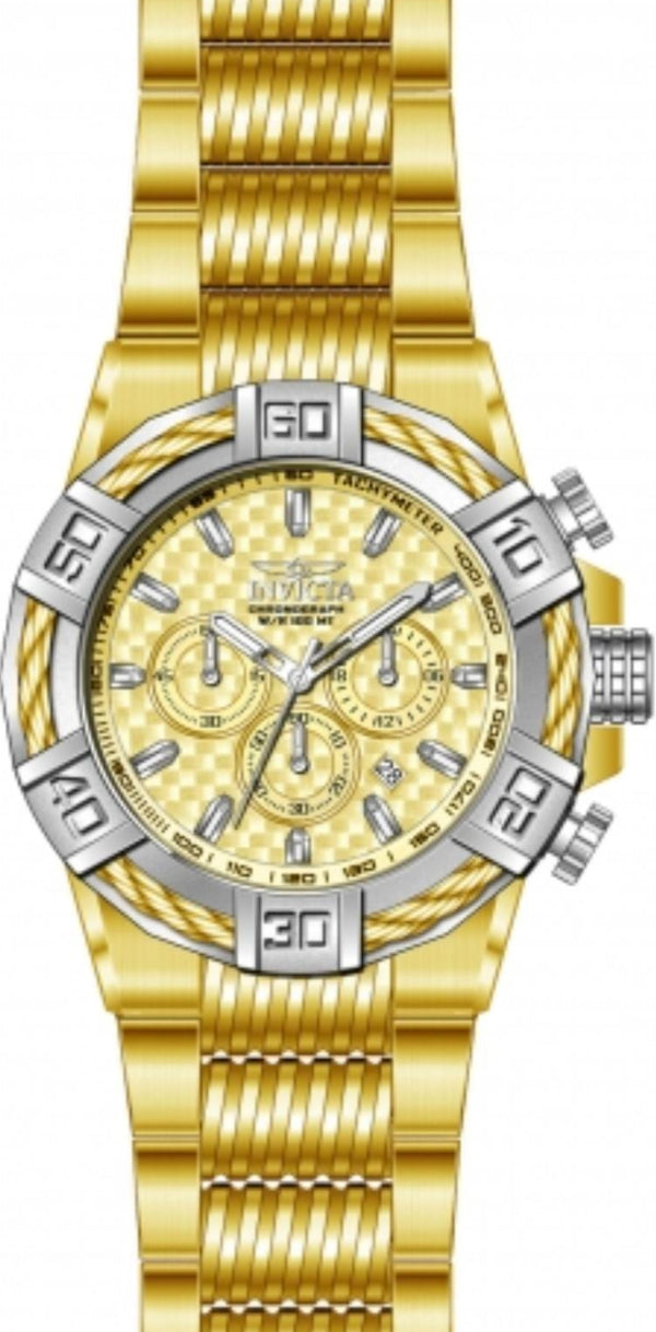 INVICTA BOLT GOLD STAINLESS STEEL CHAMPAGNE DIAL