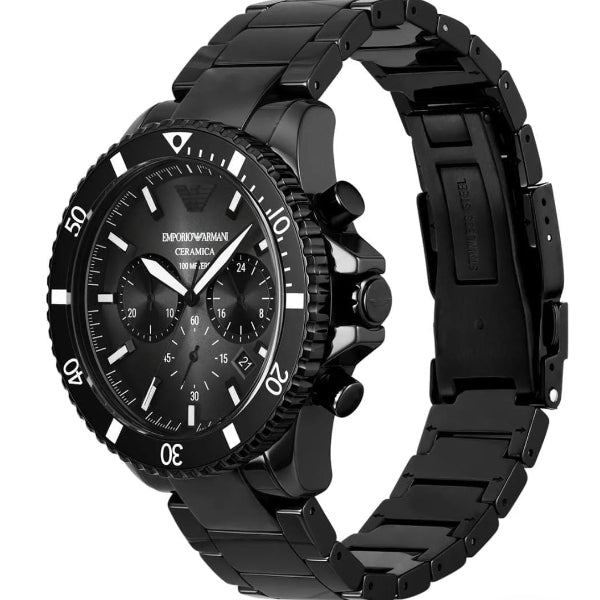 EMPORIO ARMANI CERAMIC DIVER BLACK