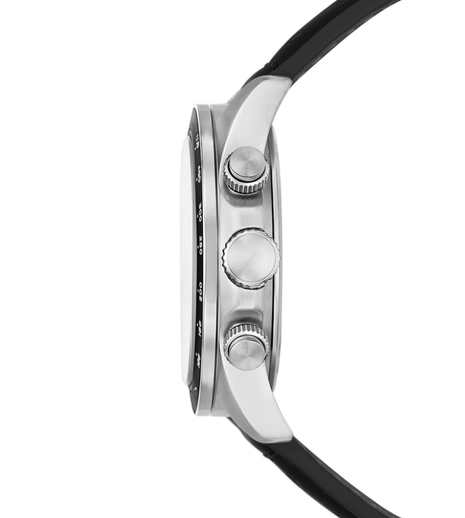 FOSSIL AUTOCROSS BLACK LEATHER STRAP BLACK DIAL CHRONOGRAPH