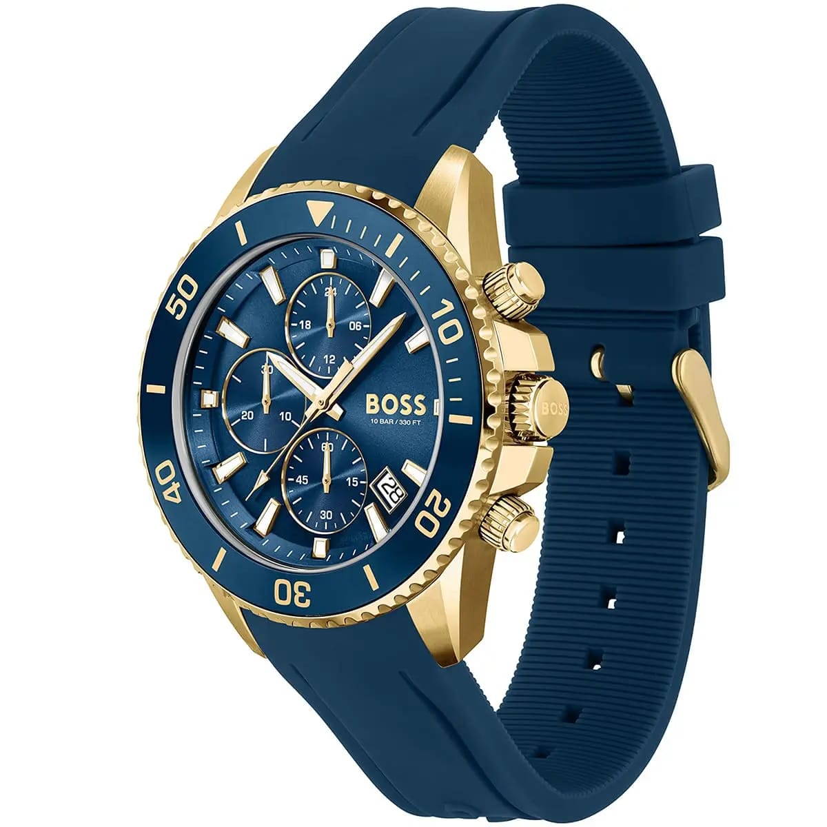 HUGO BOSS ADMIRAL BLUE SILICONE STRAP BLUE DIAL CHRONOGRAPH