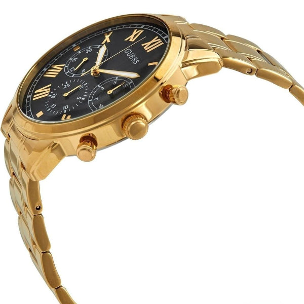 GUESS HENDRIX GOLD STAINLESS STEEL BLACK DIAL