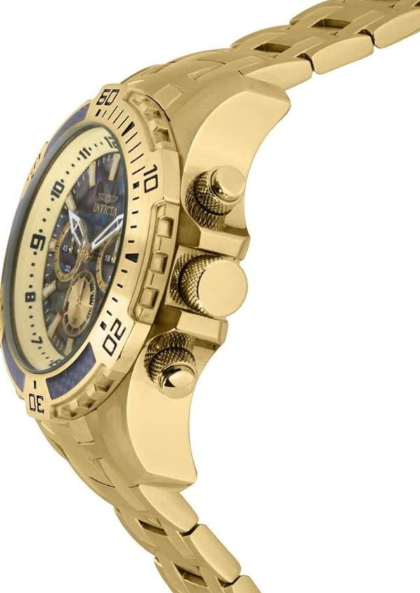 INVICTA SCUBA PRO DIVER GOLD STAINLESS STEEL ABALONE DIAL