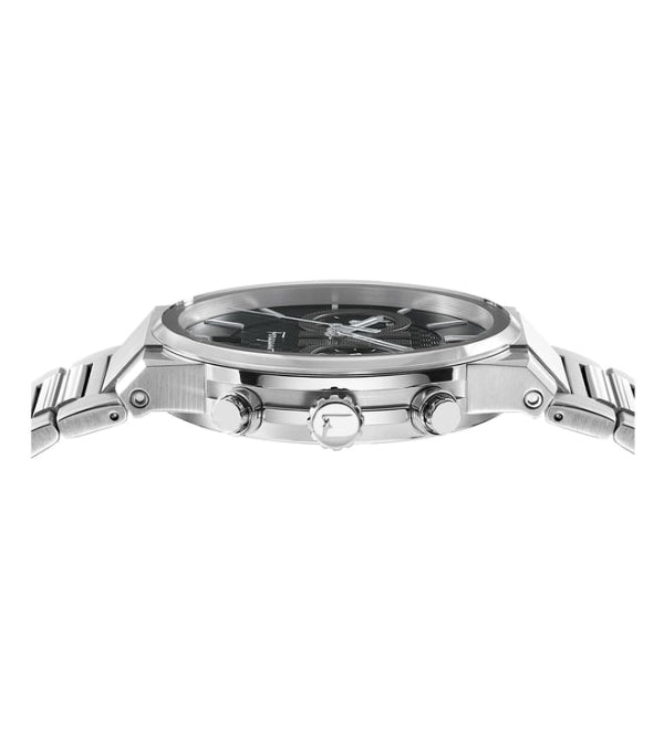 SALVATORE FERRAGAMO SAPPHIRE SILVER STAINLESS STEEL BLACK DIAL