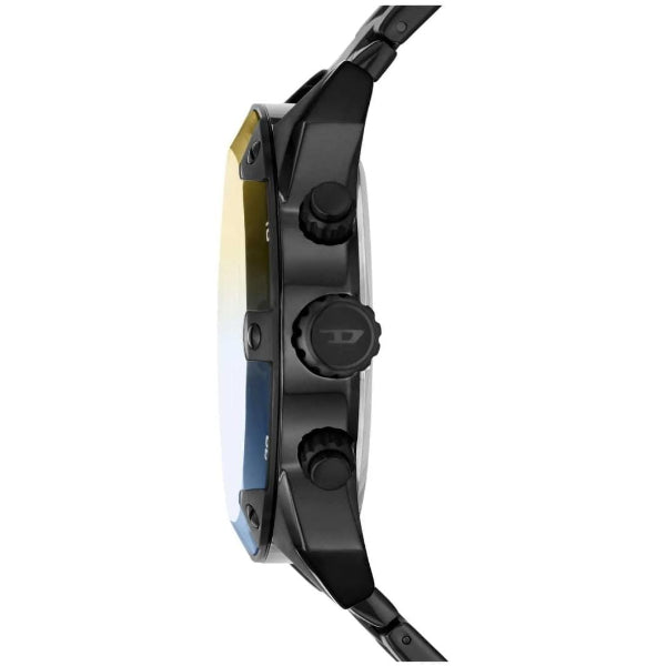 DIESEL SPIKED BLACK STAINLESS STEEL MULTI DIAL