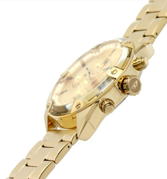 DIESEL SPIKED GOLD STAINLESS STEEL GOLD DIAL