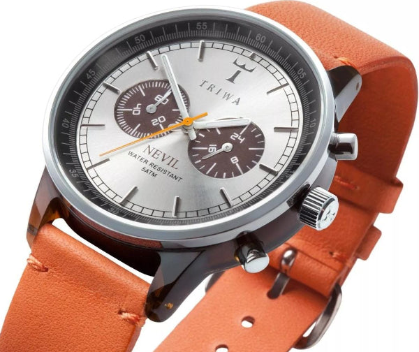TRIWA NEVIL BROWN LEATHER STRAP GREY DIAL