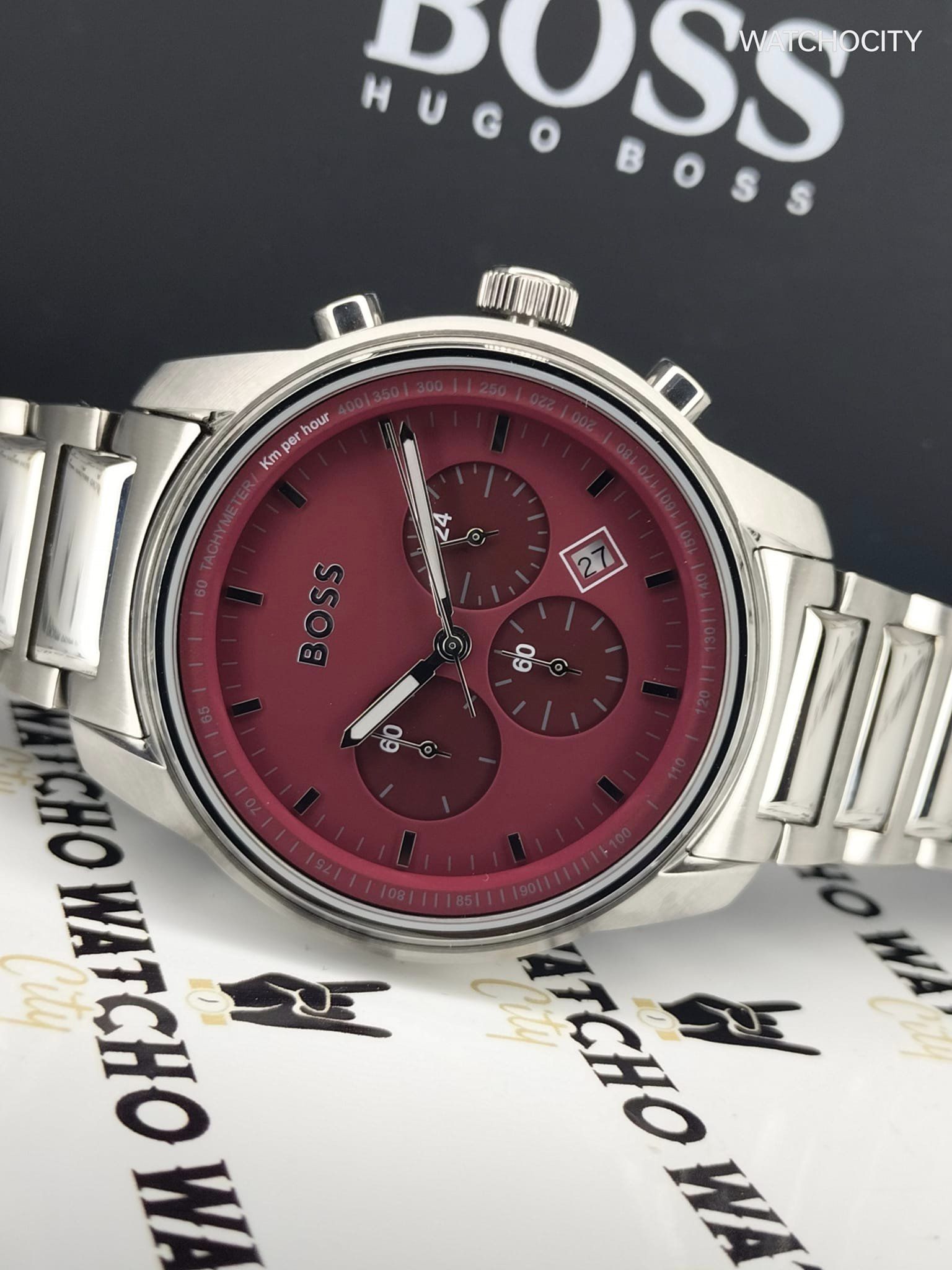 HUGO BOSS TRACE BURGUNDY image 4