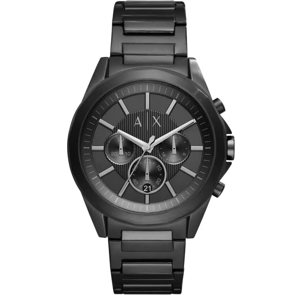 ARMANI EXCHANGE DREXLER BLACK STAINLESS STEEL BLACK DIAL CHRONOGRAPH