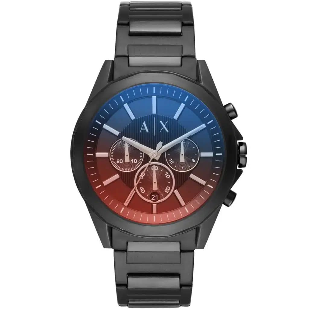 ARMANI EXCHANGE DREXLER BLACK STAINLESS STEEL MULTI DIAL CHRONOGRAPH