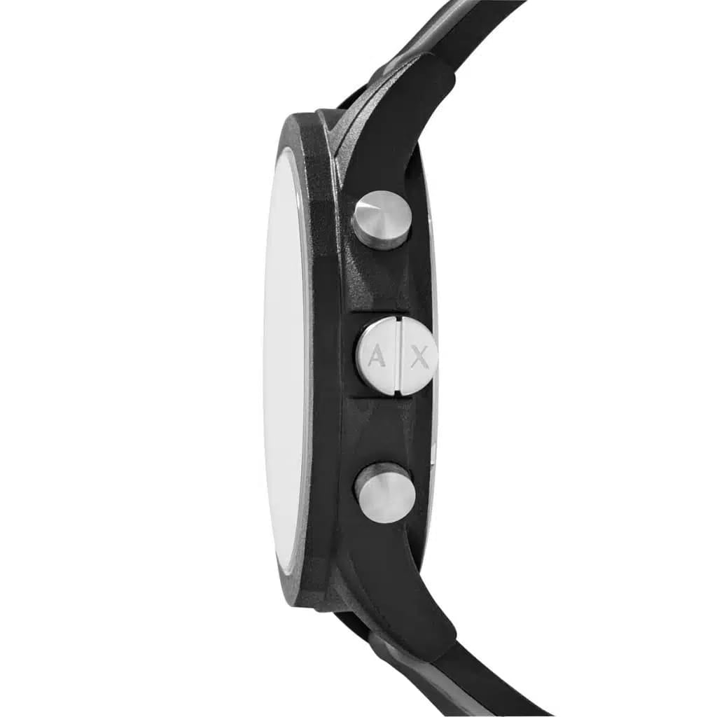 ARMANI EXCHANGE OUTERBANKS TWO-TONE SILICONE STRAP TWO-TONE DIAL CHRONOGRAPH
