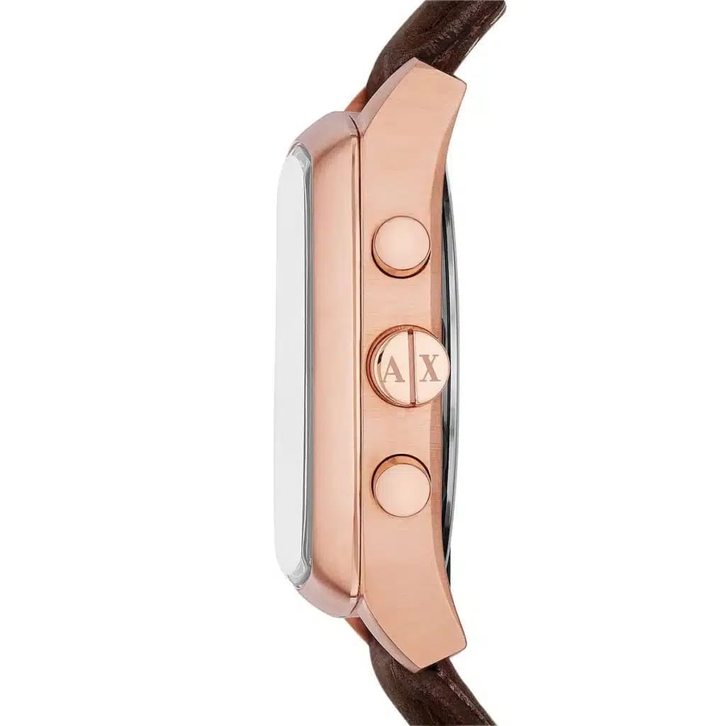 ARMANI EXCHANGE STOCKTON BROWN LEATHER STRAP BROWN DIAL CHRONOGRAPH