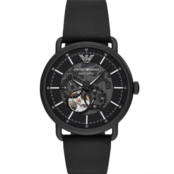 EMPORIO ARMANI AVIATOR MECCANICO BLACK