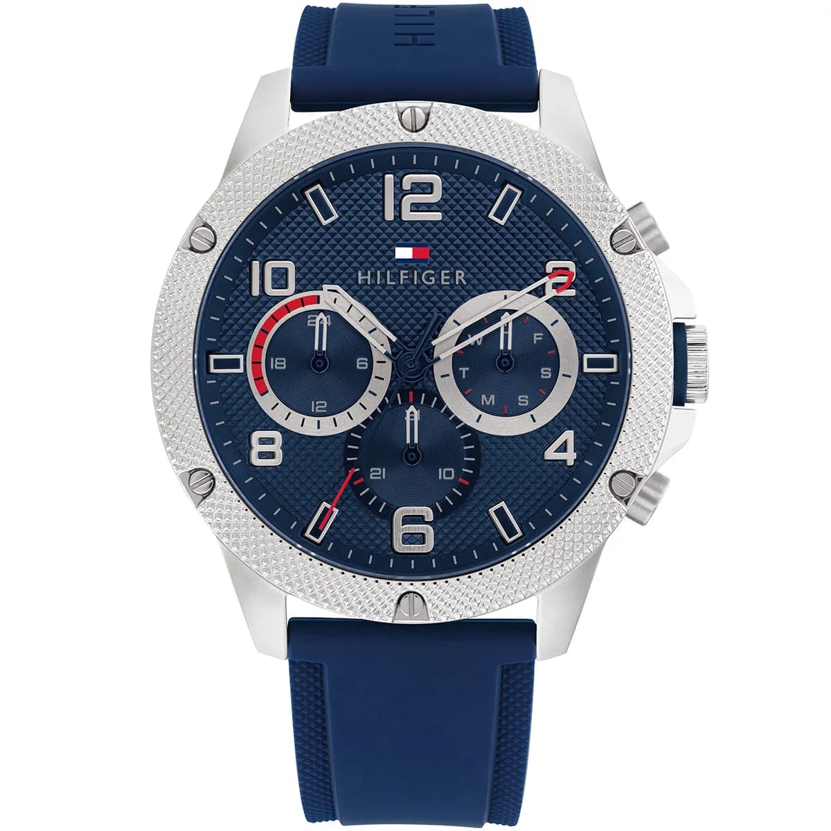 TOMMY HILFIGER BLAZE BLUE SILICONE STRAP BLUE DIAL COSMOGRAPH