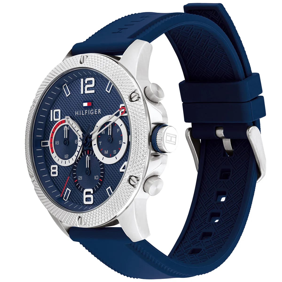 TOMMY HILFIGER BLAZE BLUE SILICONE STRAP BLUE DIAL COSMOGRAPH