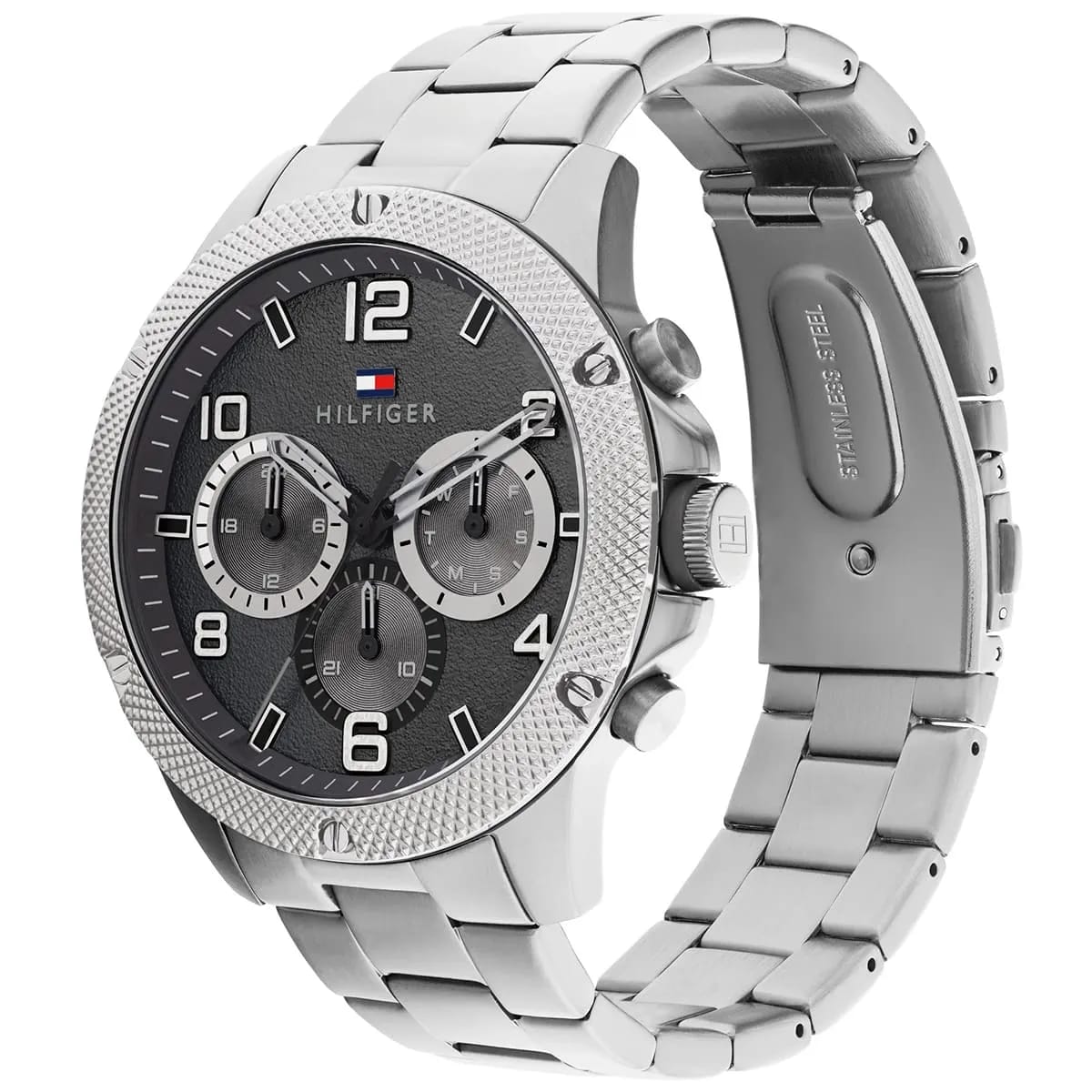 TOMMY HILFIGER BLAZE SILVER STAINLESS STEEL GREY DIAL COSMOGRAPH