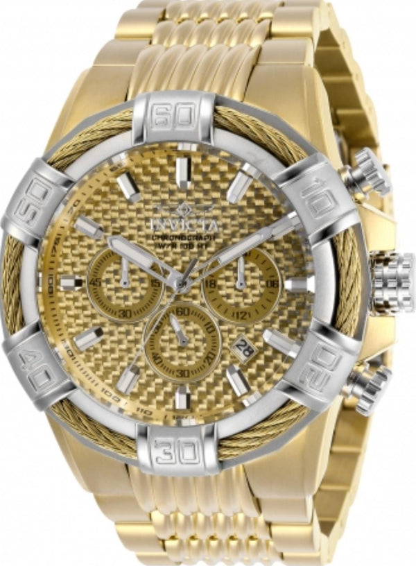 INVICTA BOLT GOLD STAINLESS STEEL CHAMPAGNE DIAL