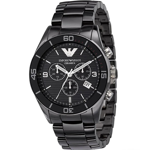 EMPORIO ARMANI CERAMIC LEO LARGE BLACK