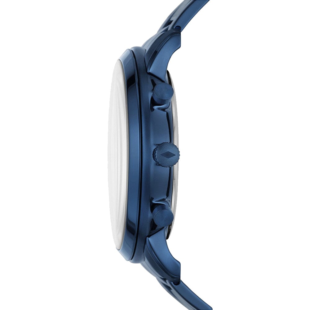 FOSSIL NEUTRA BLUE STAINLESS STEEL BLUE DIAL CHRONOGRAPH