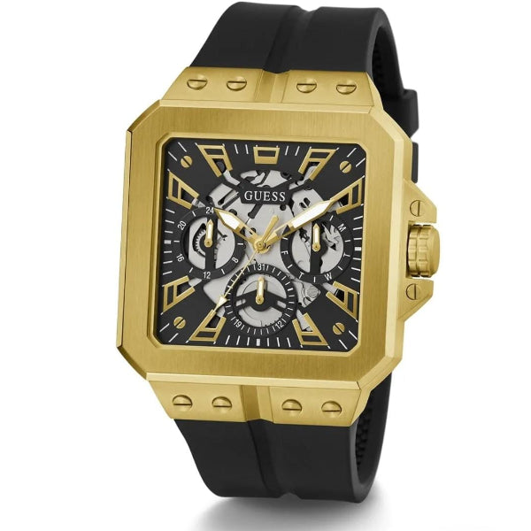 GUESS LEO BLACK SILICONE STRAP