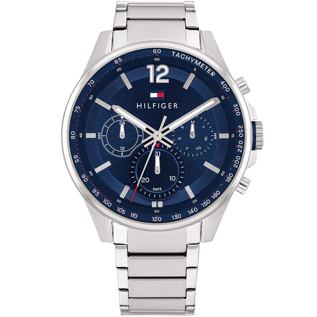 TOMMY HILFIGER MAX SILVER STAINLESS STEEL BLUE DIAL COSMOGRAPH