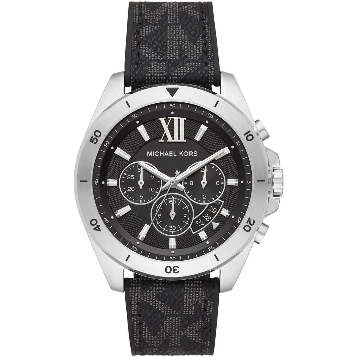 MICHAEL KORS OVERSIZED BRECKEN BLACK HYBRID STRAP BLACK DIAL CHRONOGRAPH