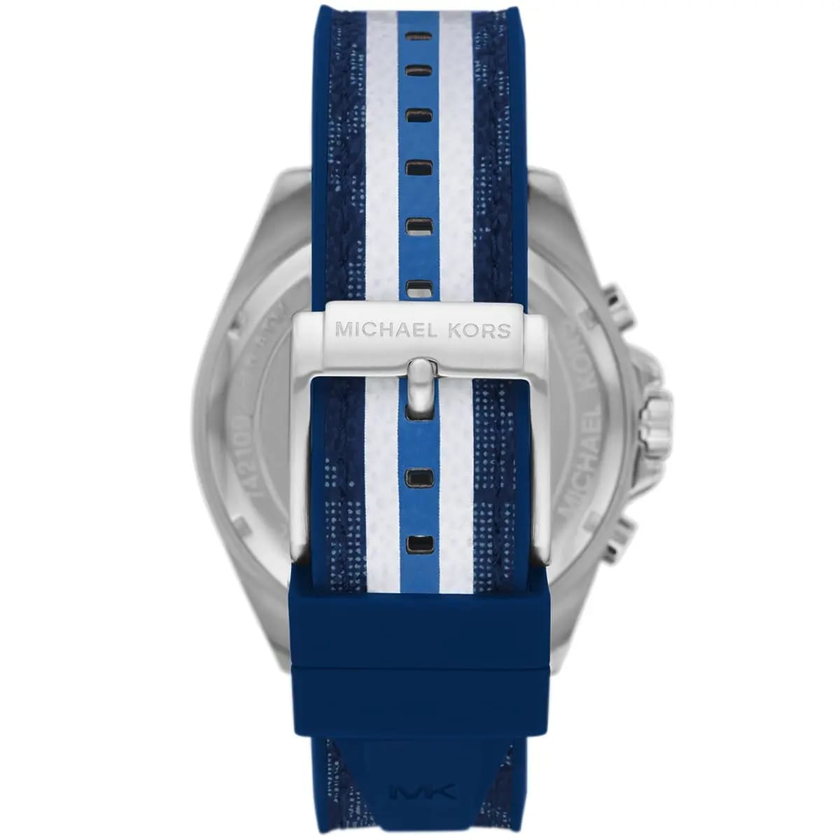 MICHAEL KORS OVERSIZED BRECKEN MULTI HYBRID STRAP BLUE DIAL CHRONOGRAPH