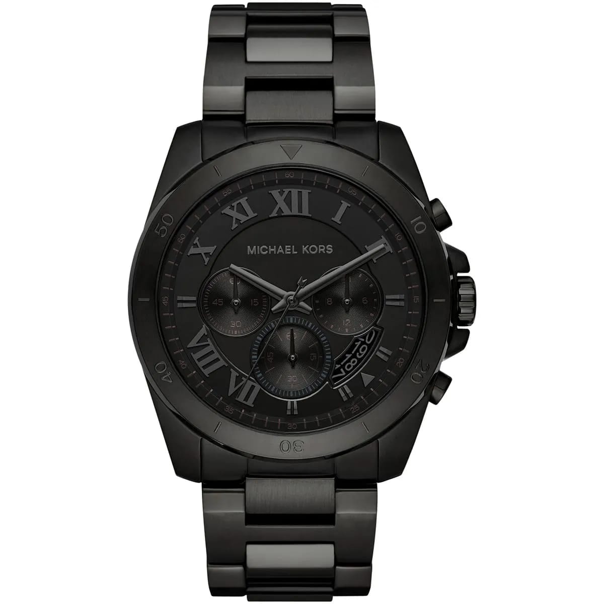 MICHAEL KORS BRECKEN BLACK STAINLESS STEEL BLACK DIAL CHRONOGRAPH