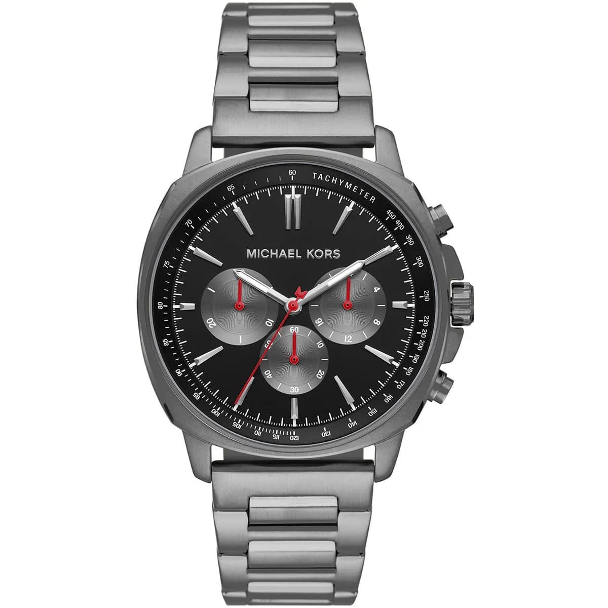 MICHAEL KORS SULLIVAN GREY STAINLESS STEEL BLACK DIAL CHRONOGRAPH