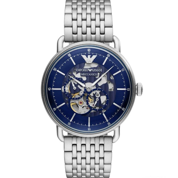 EMPORIO ARMANI AVIATOR MECCANICO BLUE