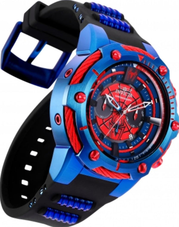 INVICTA MARVEL SPIDERMAN BLACK SILICONE STRAP MULTI DIAL