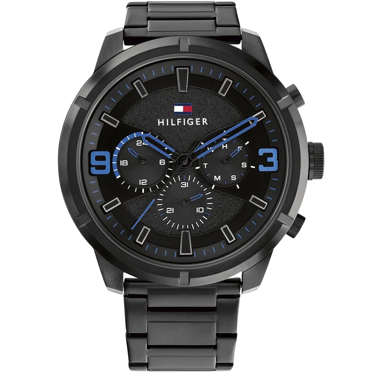 TOMMY HILFIGER WILD BLACK STAINLESS STEEL BLACK DIAL COSMOGRAPH