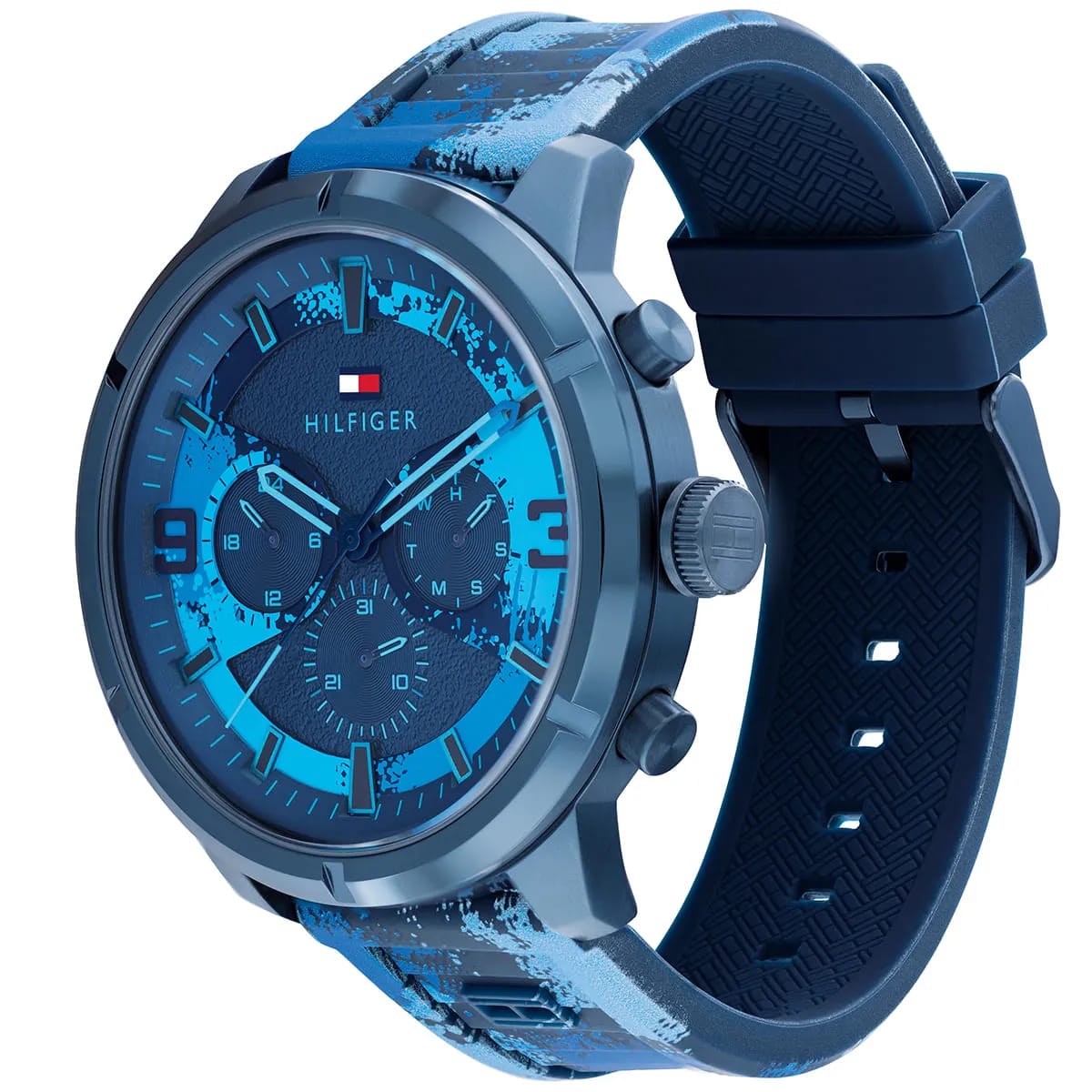 TOMMY HILFIGER WILD MULTICOLOR SILICONE STRAP MULTICOLOR DIAL COSMOGRAPH